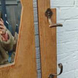 Art Deco coat rack in oak