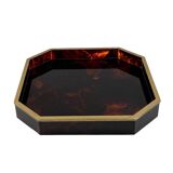 Hollywood regency octagonal tray, Italy 1970s