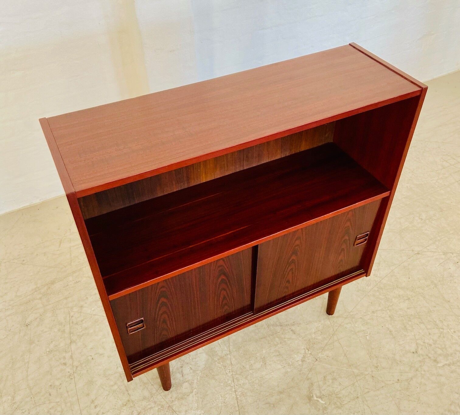 Bibliothèque rétro vintage danoise en palissandre des années 1960