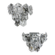 Pair of Kinkeldey 2-tier cut crystal wall sconces, Germany, circa 1970s