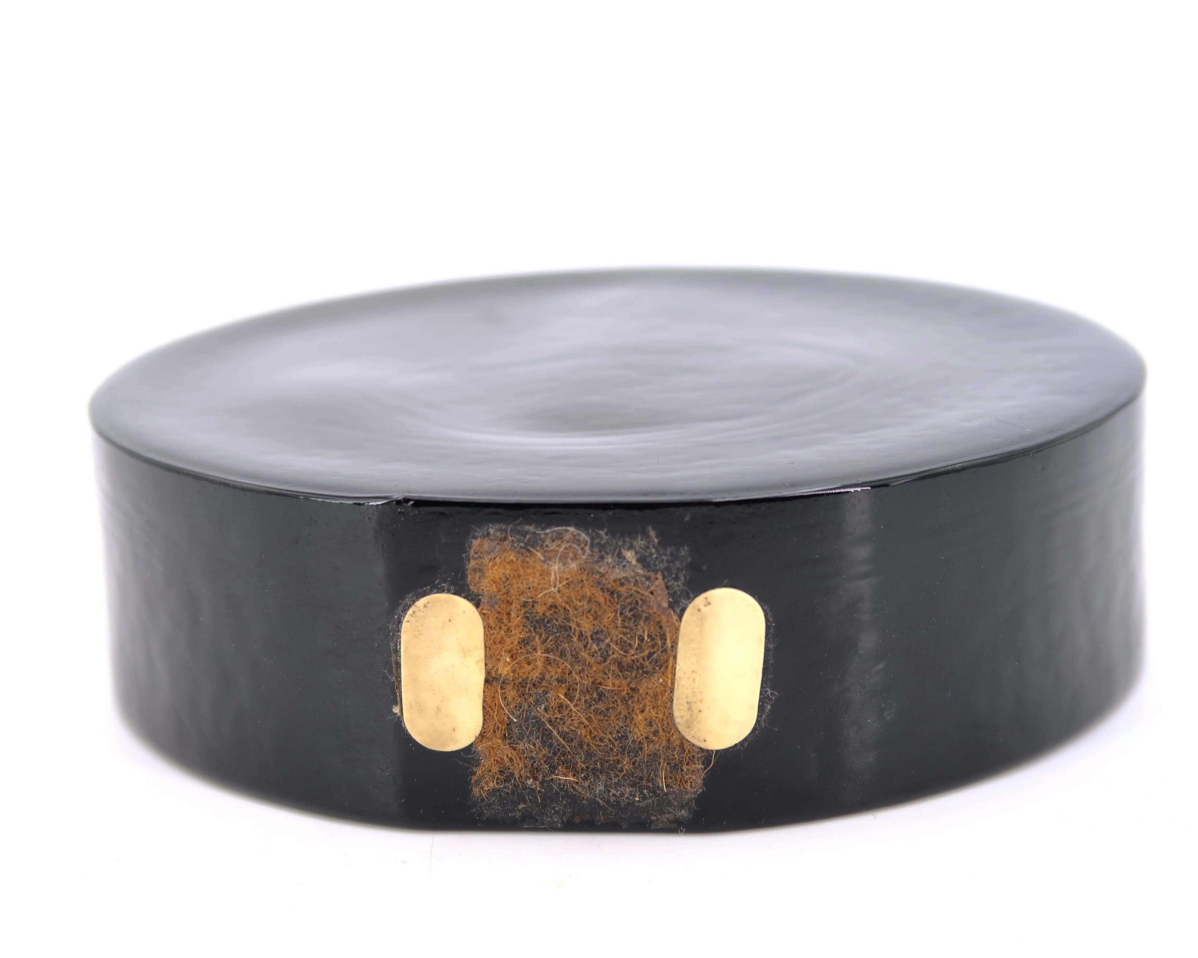 Minimalist black glass soliflore vase, 1970s