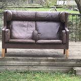 Borge Mogensen 2-seater leather sofa 2192