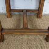 vintage solid oak bistro bar table from the 50s and 60s, restored