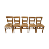 5 mulched chairs