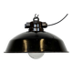 Industrial black enamel factory pendant lamp, 1950s