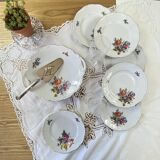 6 assiettes dessert et plat porcelaine ancienne Edelstein Bavaria