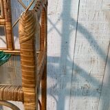 Vintage rattan shelf