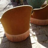 Pair of toad armchairs
