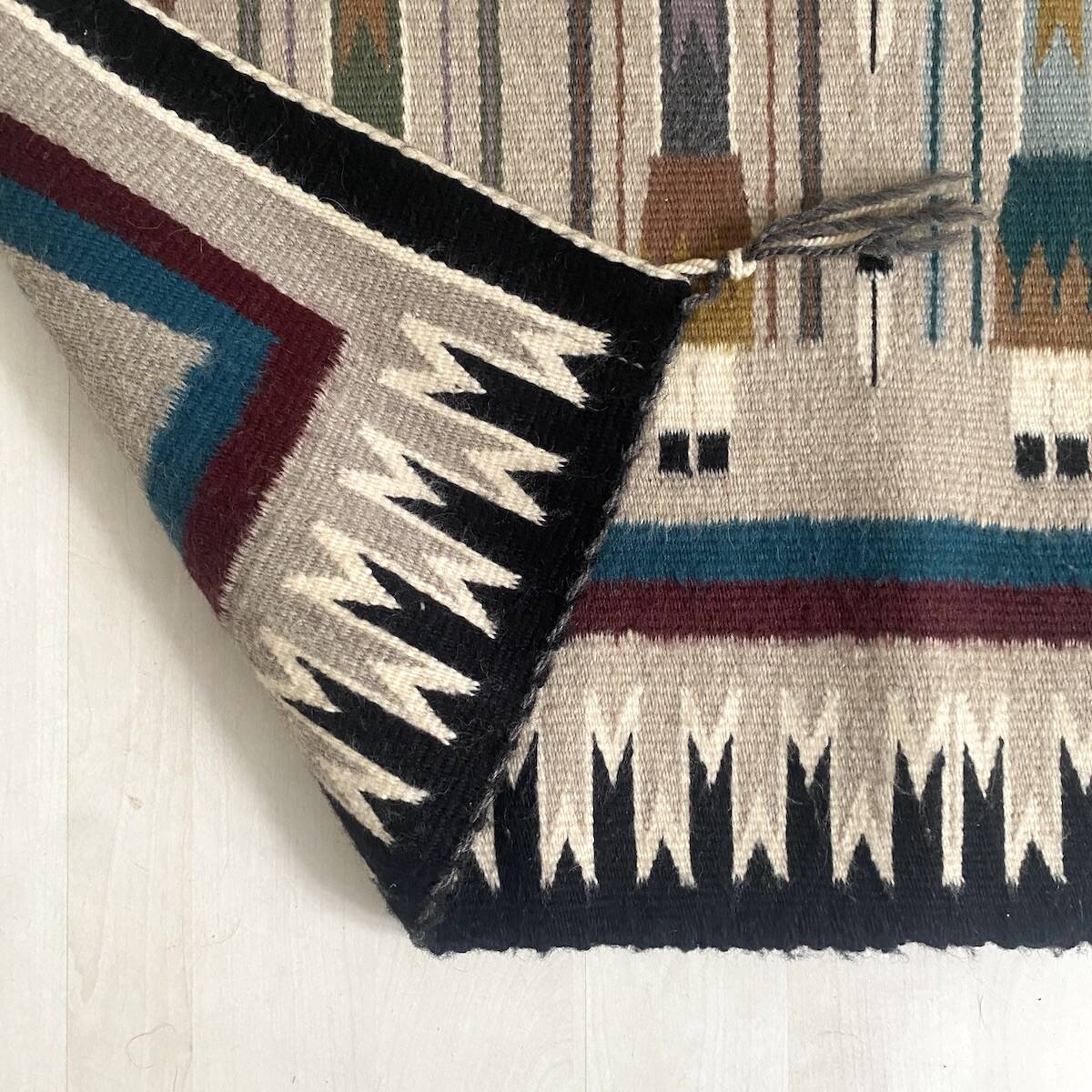 Navajo rug woven in the late 1980s.