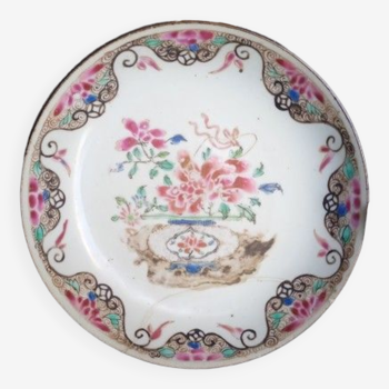 Assiette famille rose 19th chinese fine porcelaine