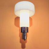 Luminaire Flambeau en verre de Murano opalin blanc, Circa 1970