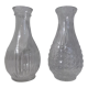 2 vintage molded glass vases 50s