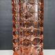 Large Art Deco vase in moulded pink Rosaline glass