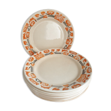 Suite of 9 flat plates Cairo Badonvillers