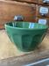 Large vintage green faceted bowl