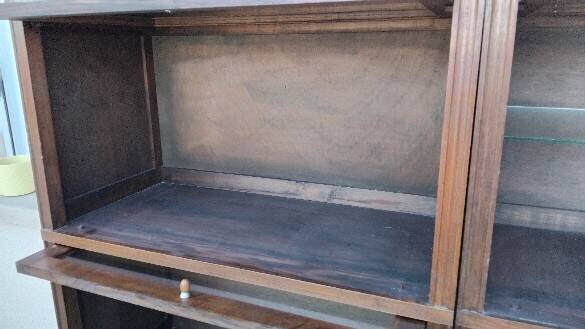 Large modular vintage display cabinet pierre cruiege for martin du