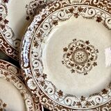 6 Jules Vieillard ironware dessert plates, "Louis XV" service