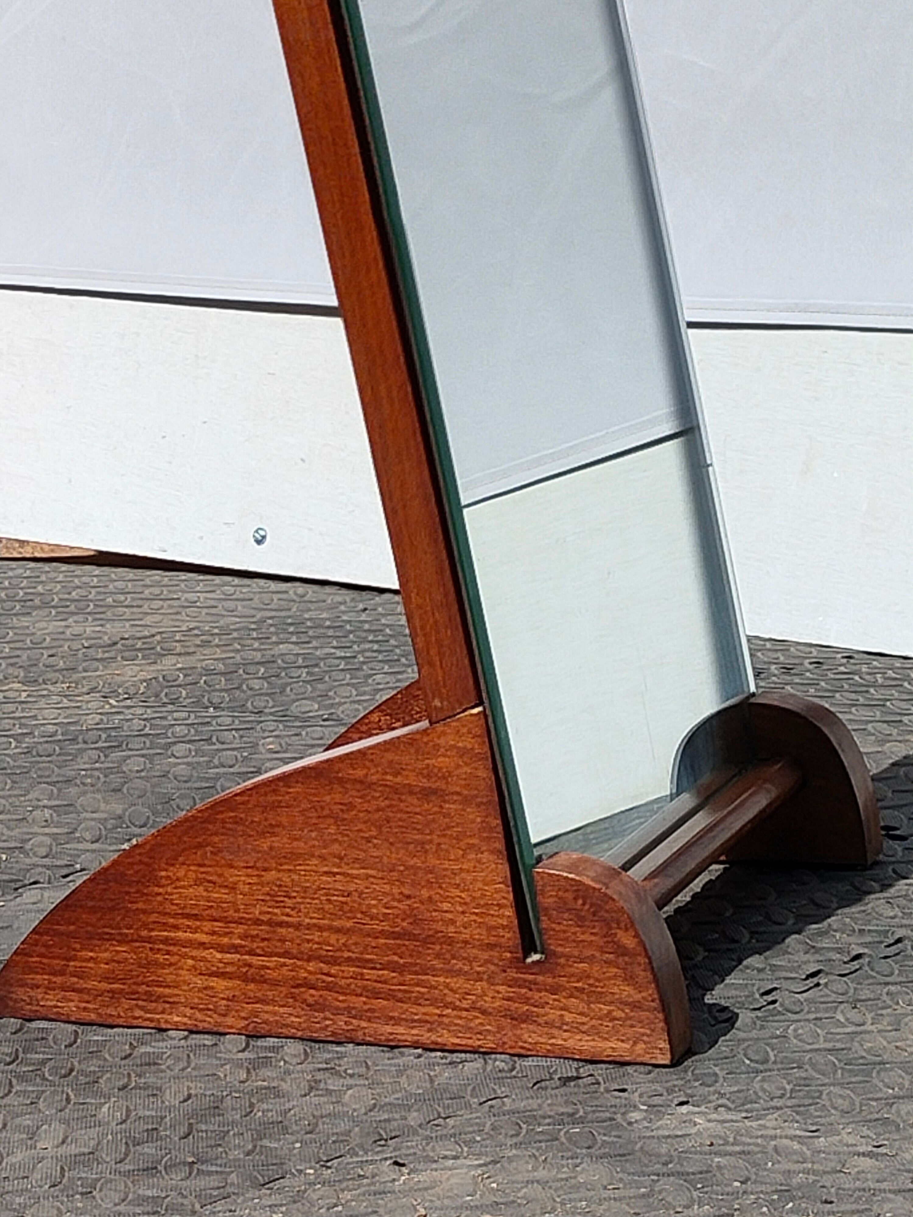 Old art deco psyche mirror circa 1900 33x155cm