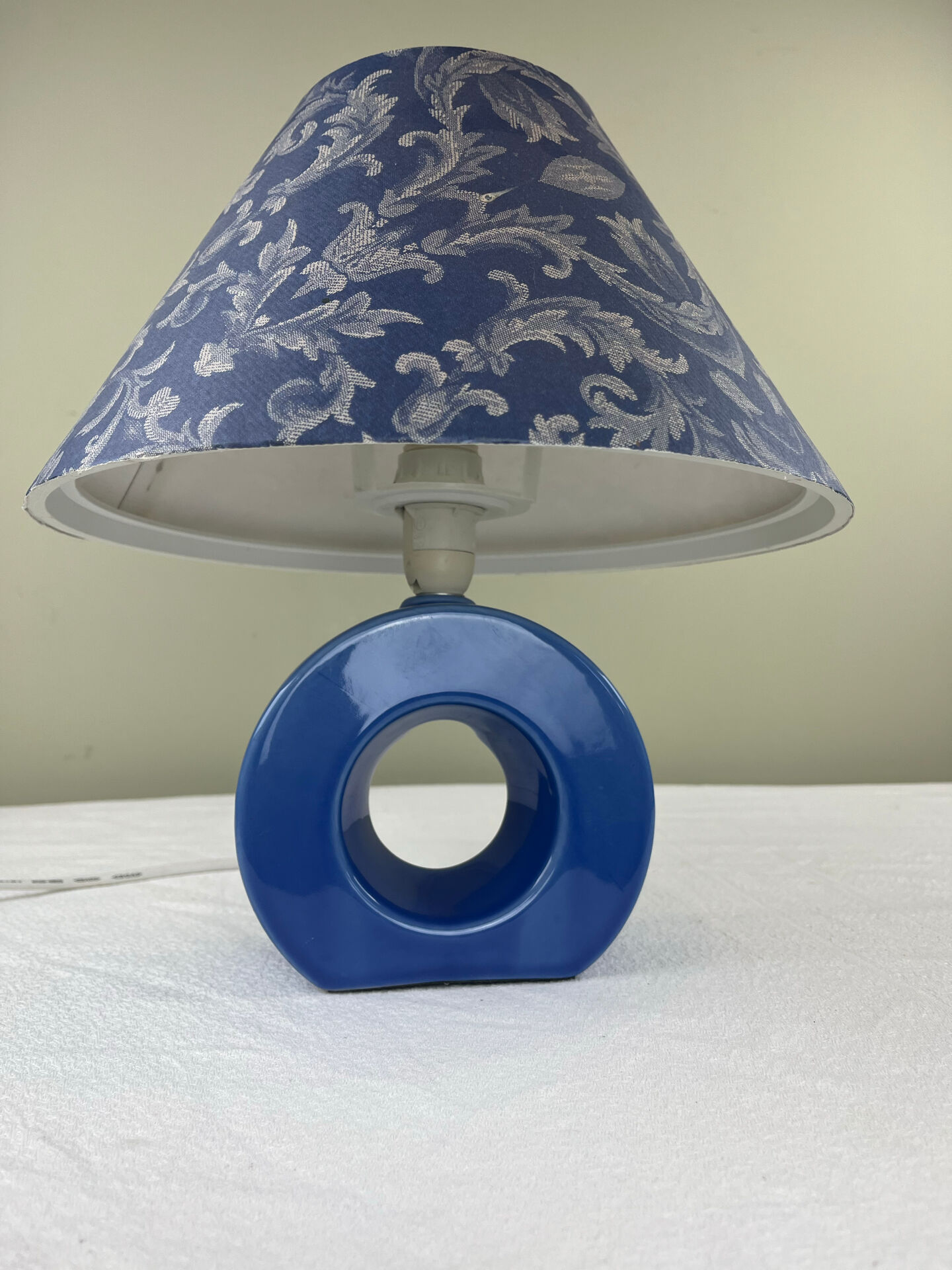 Blue ceramic lamp