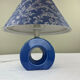 Blue ceramic lamp