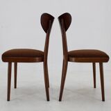 1950s Dining Beech Chairs in Boucle, Czechoslovakia