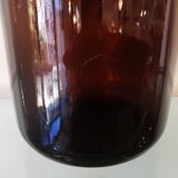 Vintage xxl bottle (46cm)in amber blown glass