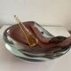 Vintage ashtray, Murano Sommerso, with pestle and label, circa 1960s
