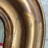 Antique small golden mirror louis philippe