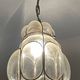Old Venetian blown glass chandelier, Murano lighting fixture in wrought iron structure