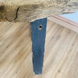 Primitive raw wood console