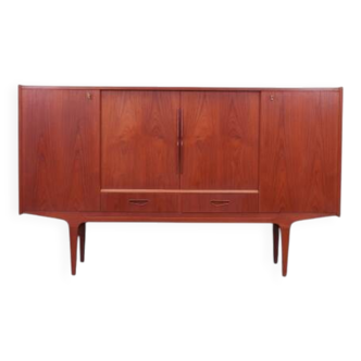 Teak highboard, Danish design, 1960s, production: Denmark