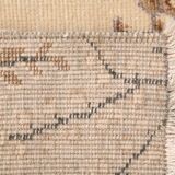 3x7 Cream & Brown Oriental Vintage Rug, 108x207Cm