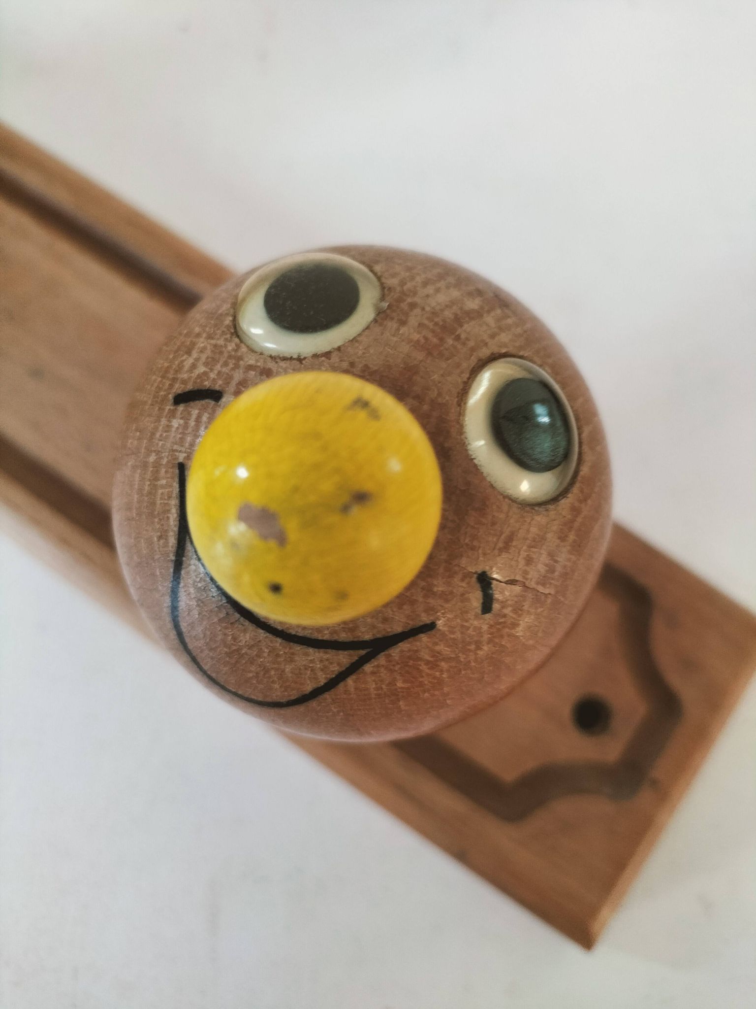 Vintage wooden children's coat rack