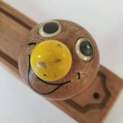 Vintage wooden children's coat rack