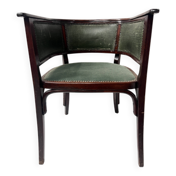 Fauteuil art déco en bois courbet "maison thonet " xx siècle