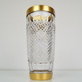 Mid-century glass vase,bohemia crystal,circa 1960's.