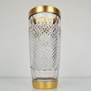 Mid-century glass vase,bohemia crystal,circa 1960's.
