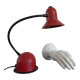 Stilplast red desk lamp made in italy 80's