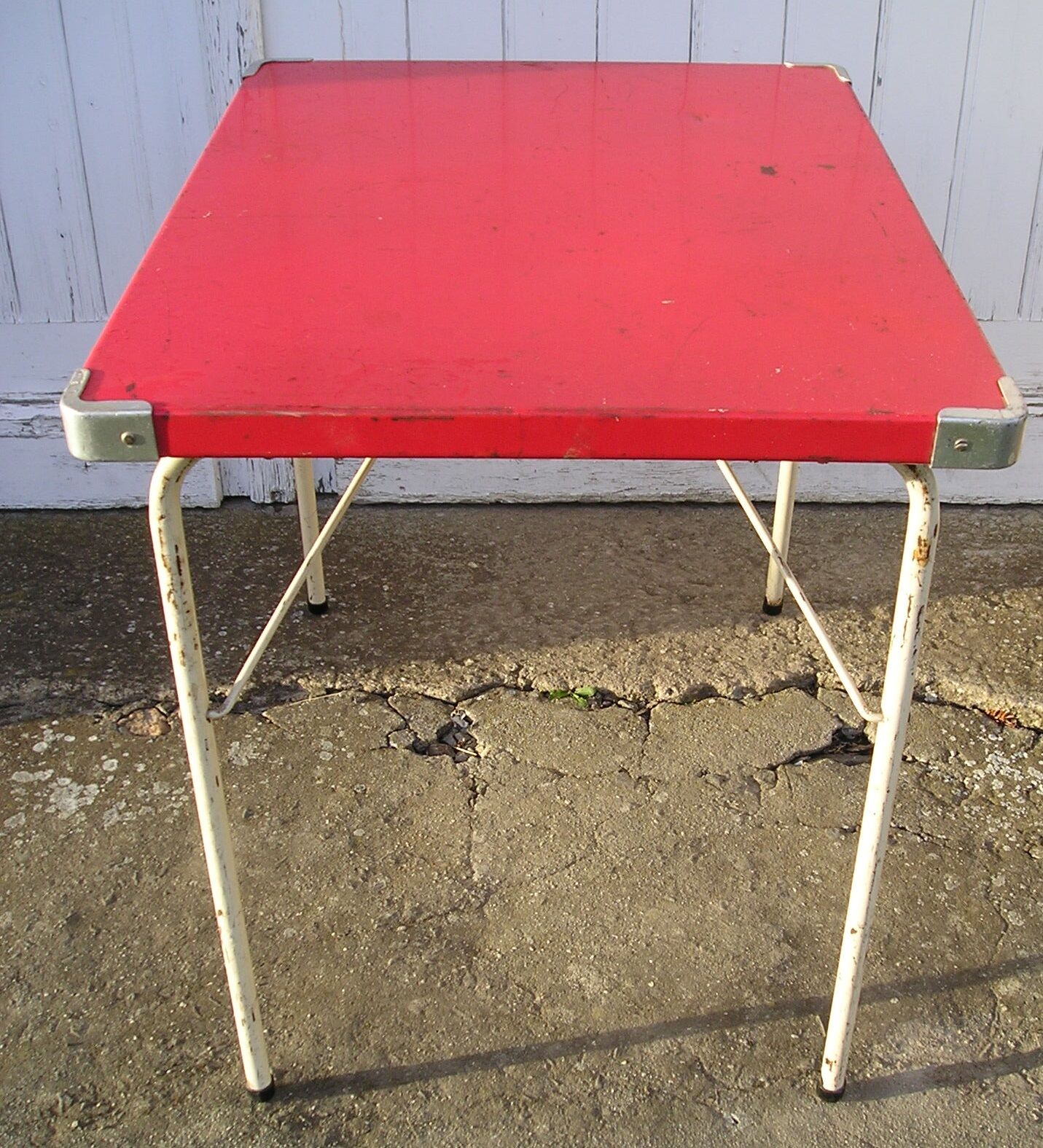 Small folding camping SOUPLEX, vintage 60s metal table