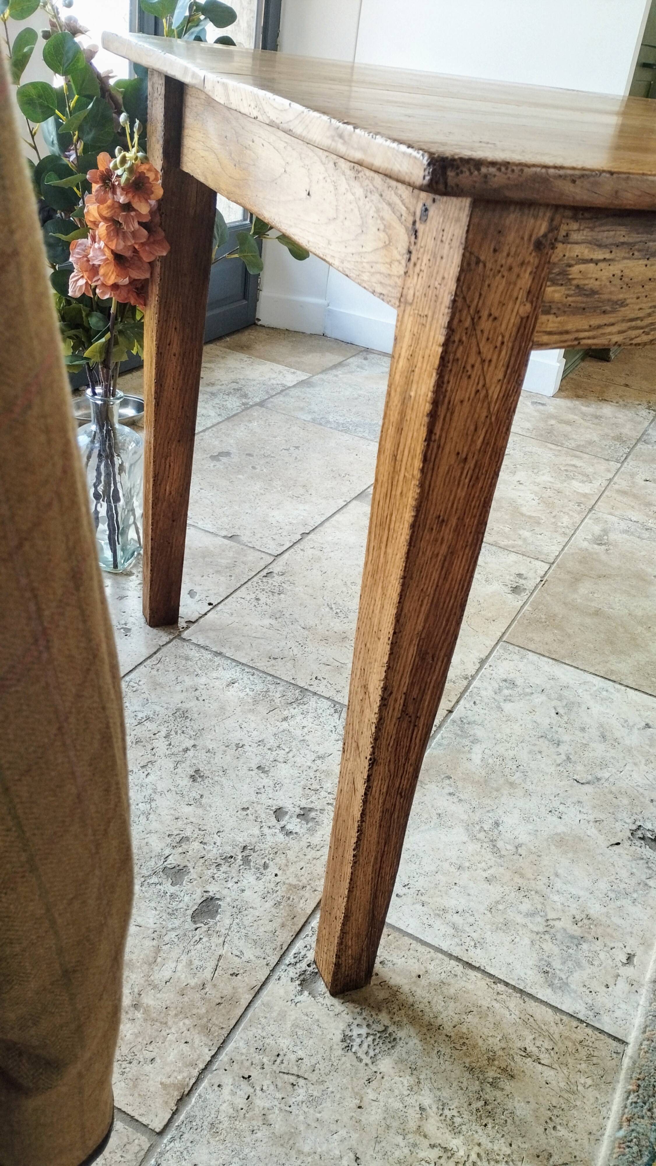 Table ferme chêne massif 80x185