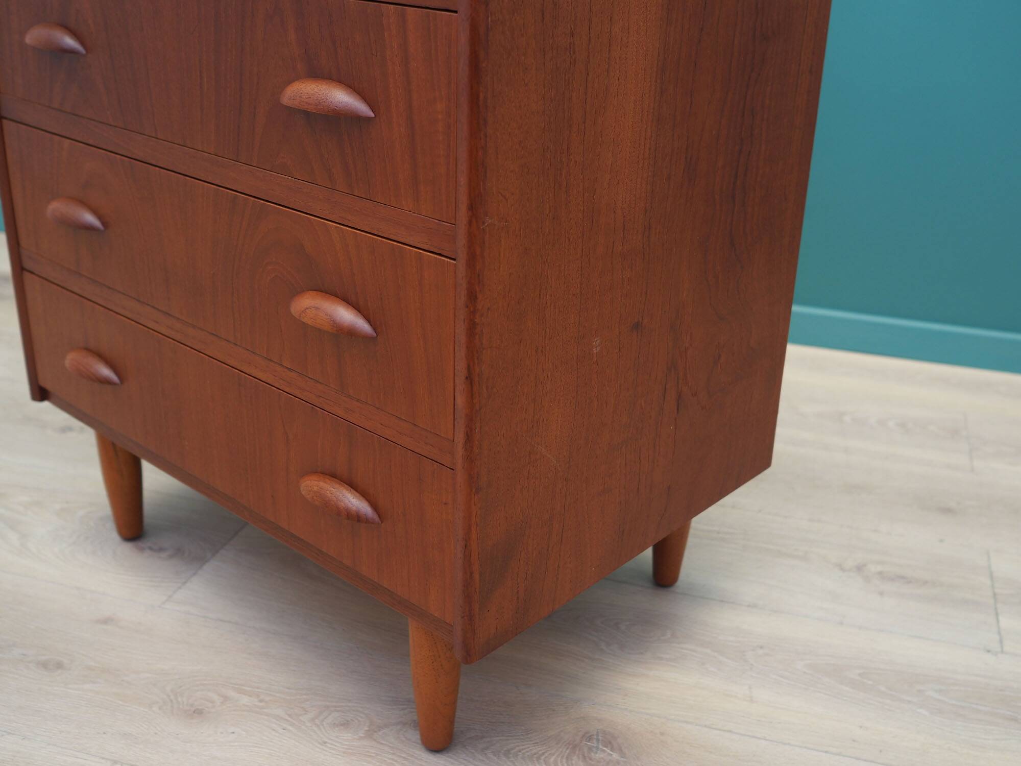 Teak chest of drawers, Danish design, 1970s, production: Denmark
