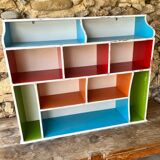 Shelf with wall or wooden lockers