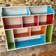 Wall-mounted or free-standing wooden locker shelf