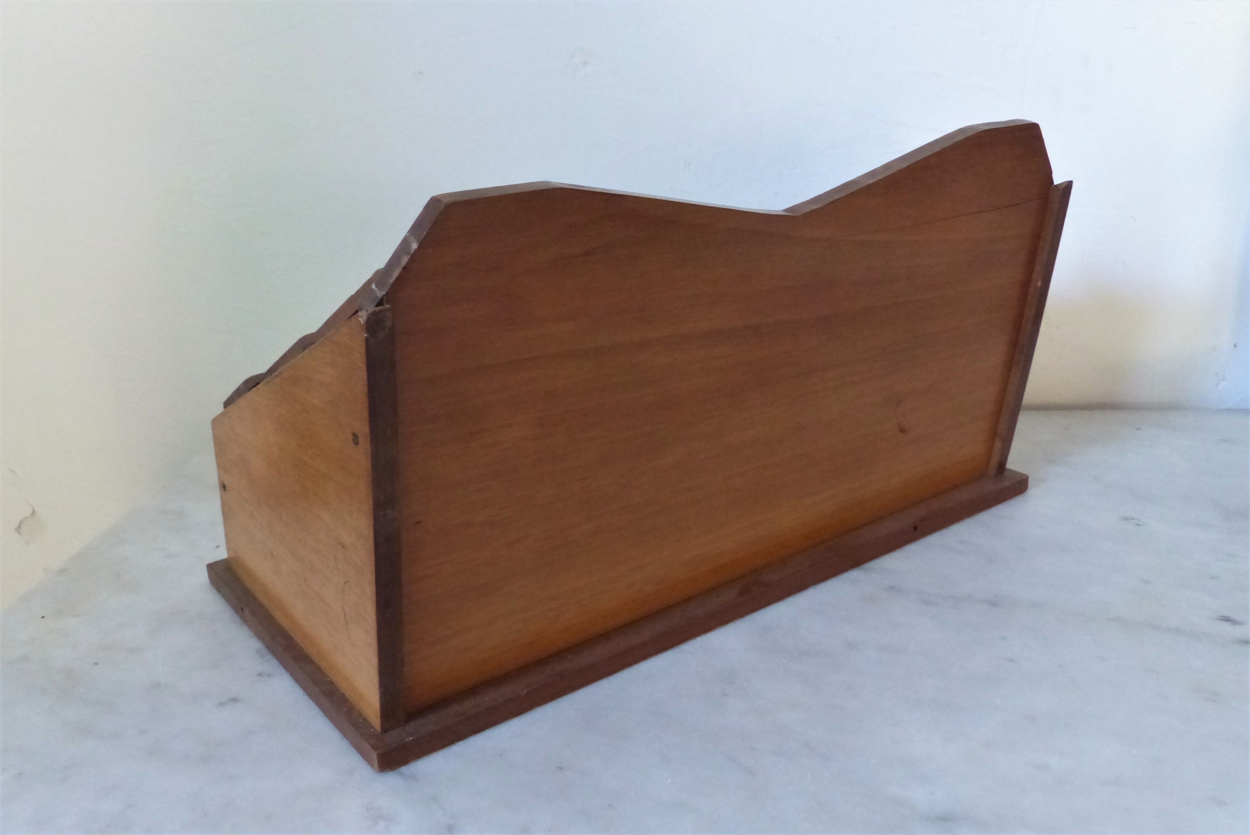 Art Deco wooden mail sorter