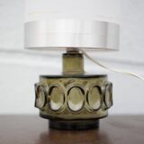 Vintage lamp, glass lamp signed Robert de Schuytener, bedside lamp, table lamp