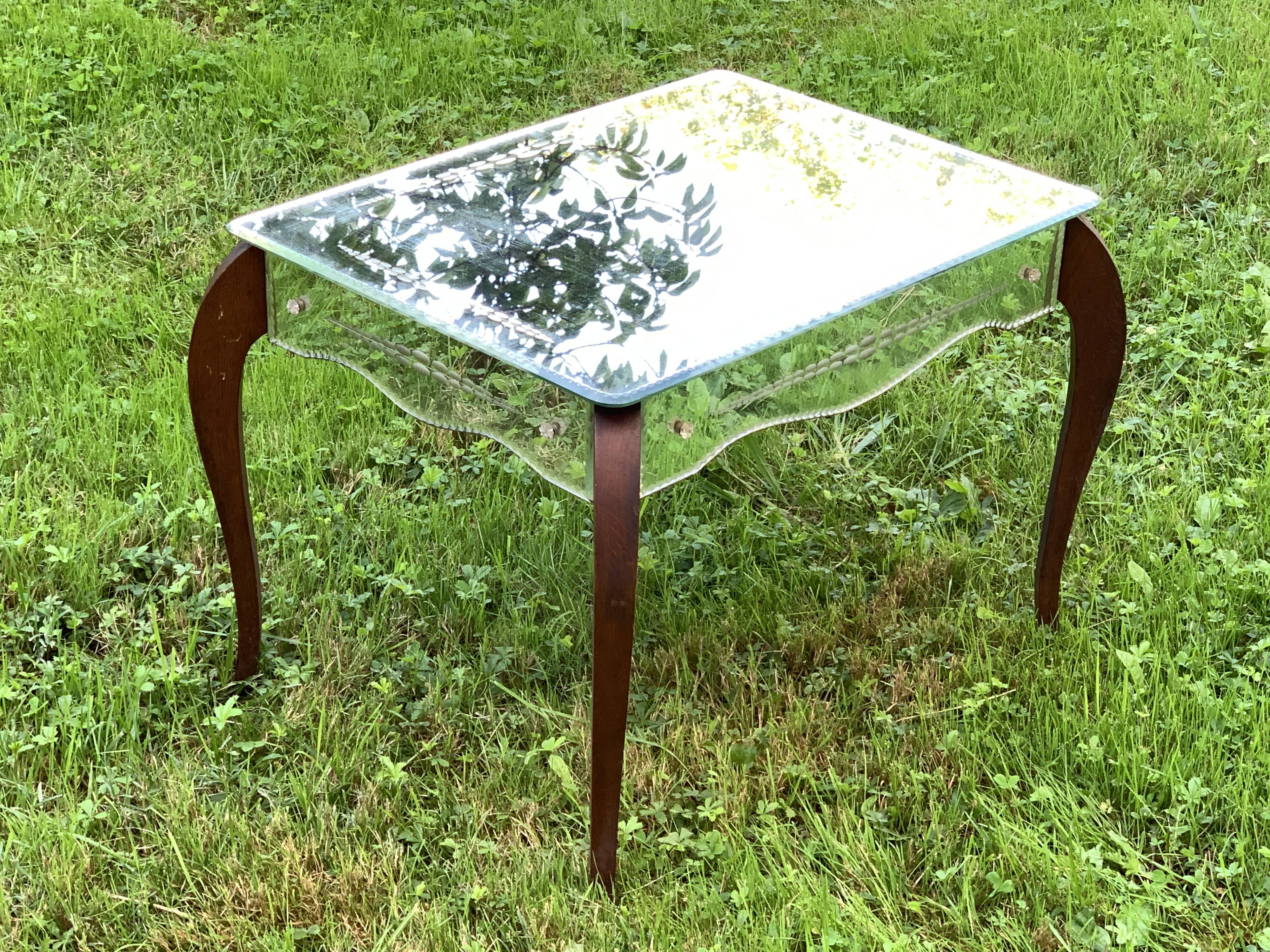 Mirror coffee table, 1950