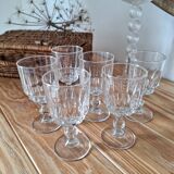 Vintage stemmed aperitif glasses