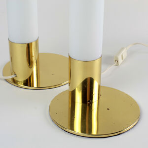 Paire de lampes de table Glashütte Limburg Allemagne - 1970's