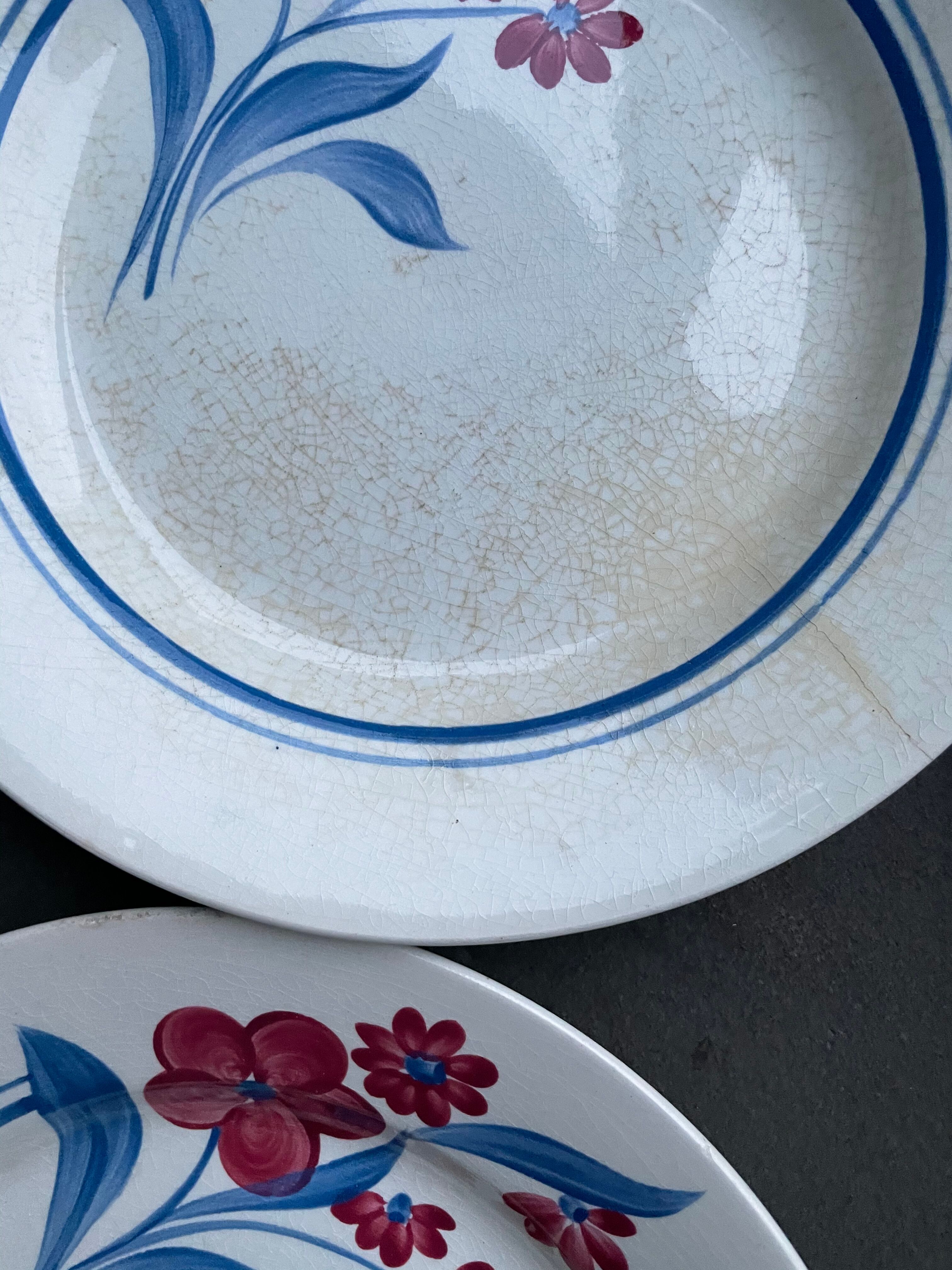 6 flat plates porcelain from Gien