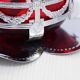 Silver metal sugar and red glass